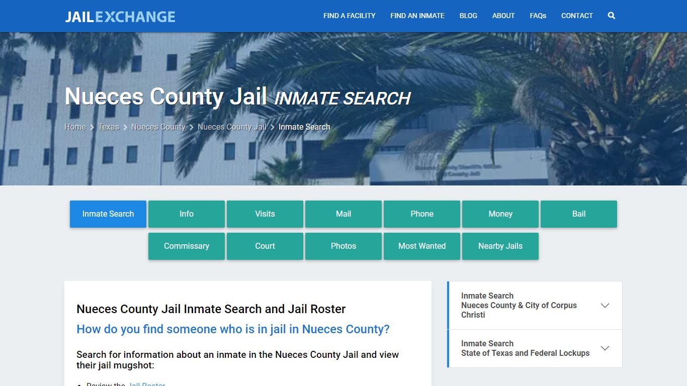 Inmate Search: Roster & Mugshots - Nueces County Jail, TX - Jail Exchange