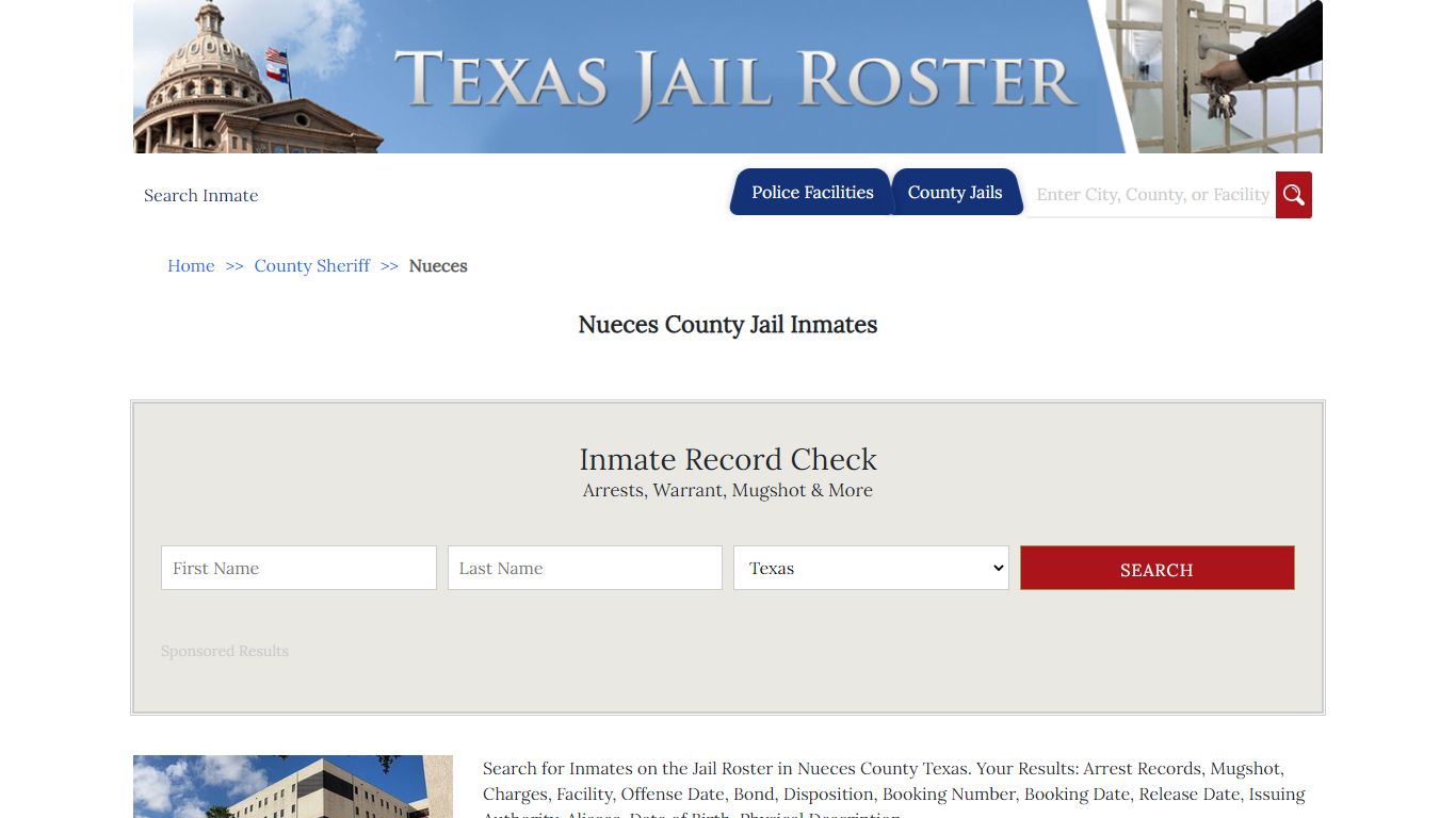 Nueces County Jail Inmates | Jail Roster Search