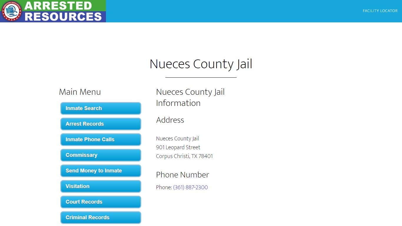 Nueces County Jail - Inmate Search - Corpus Christi, TX